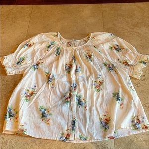 Madewell floral blouse